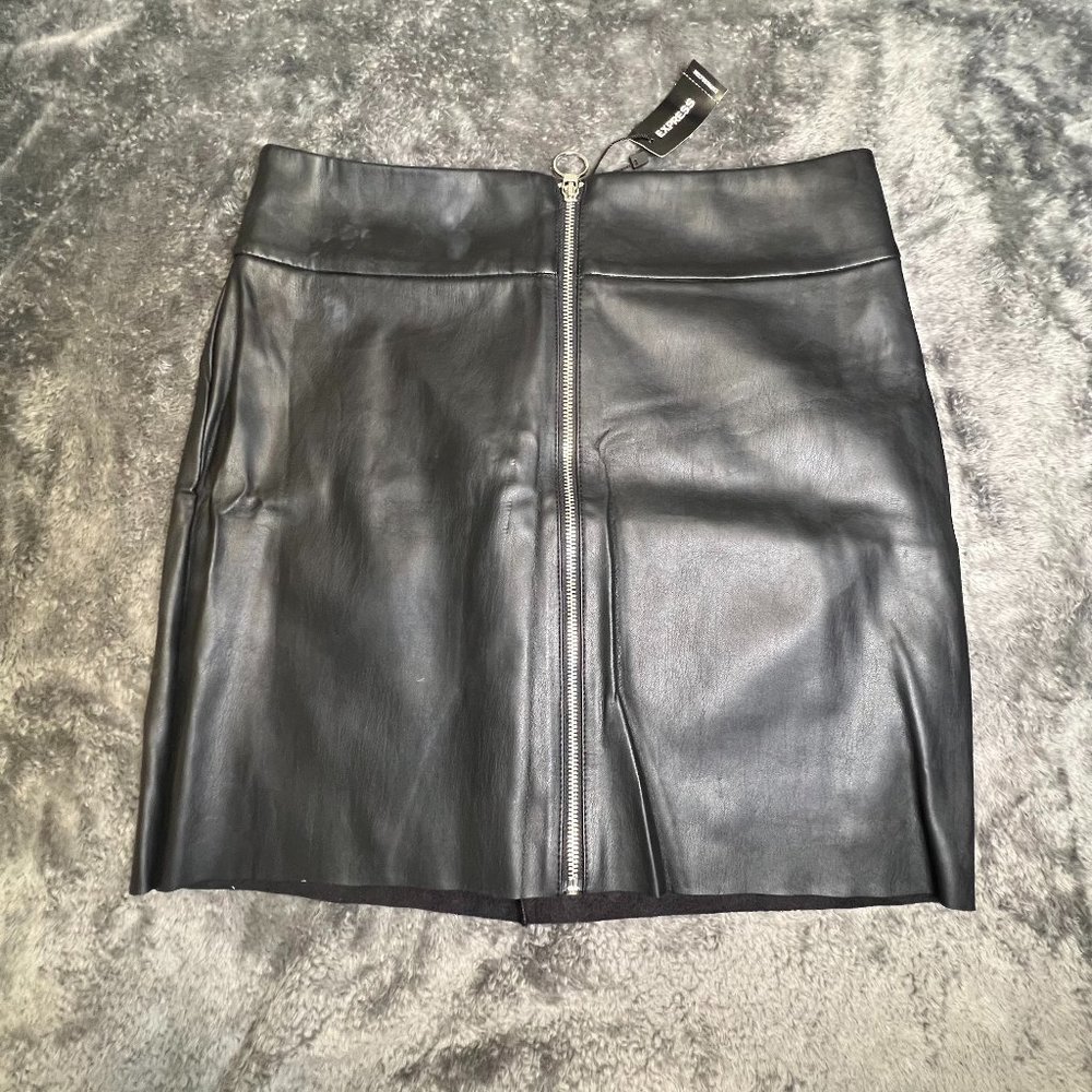 Express faux leather mini skirt